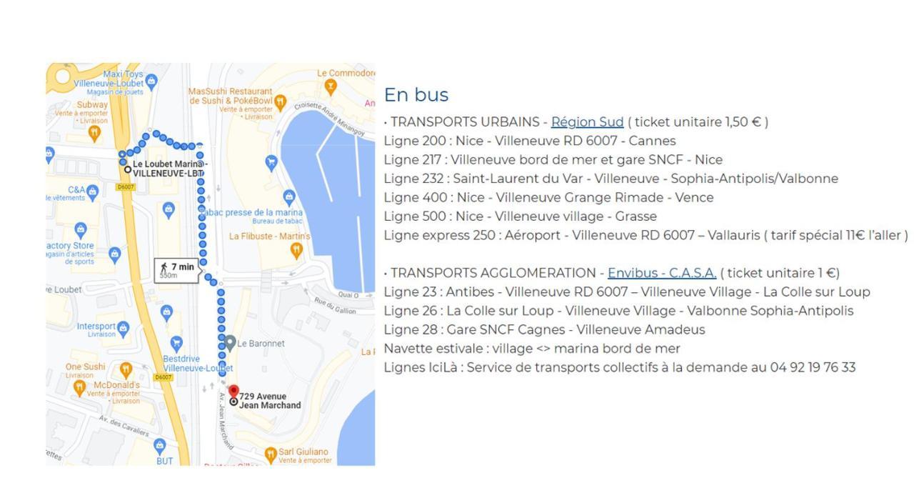 Venus - Climatise - Marina Baie Des Anges Leilighet Villeneuve-Loubet Eksteriør bilde