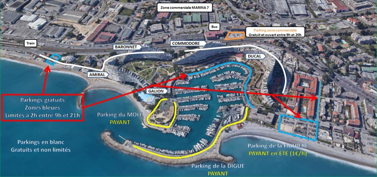 Venus - Climatise - Marina Baie Des Anges Leilighet Villeneuve-Loubet Eksteriør bilde